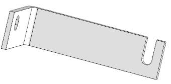 BUMPER, FRONT LEFT UPPER BRACKET, PEAK