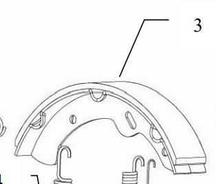 BRAKE SHOE, MECHANICAL BRAKES, V SERIES, PRE-2025